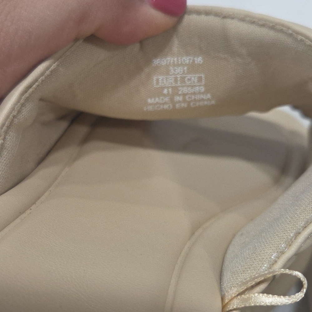 Zara Cream Platform Sandals Sz41 Will Fit Sz 10 Gentle Used - Picture 5 of 8